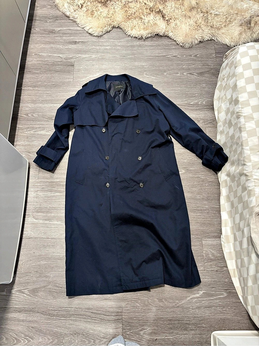 %100 cotton Banana Republic Women's Trench Coat in Blue